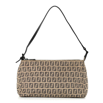 Fendi Zucchino Vitello Pochette Beige Black 1 of 14