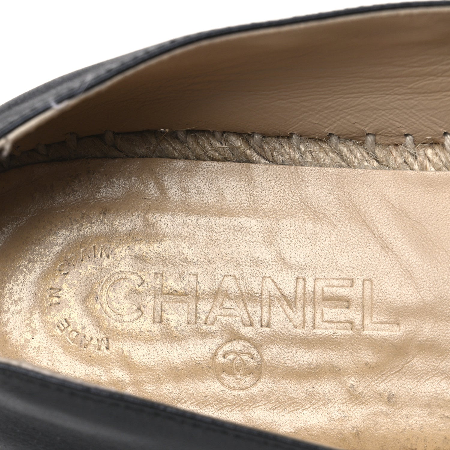 Chanel Lambskin CC Espadrilles 41 Black 9 of 12