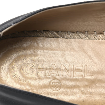Chanel Lambskin CC Espadrilles 41 Black 9 of 12