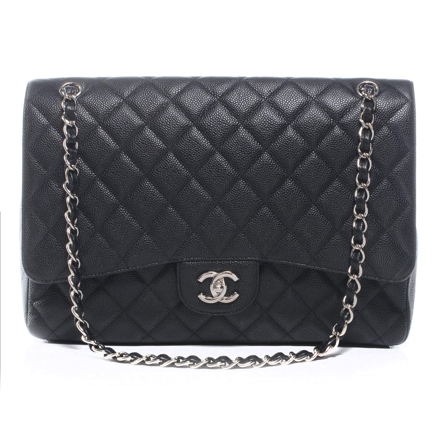 Chanel Caviar Maxi Single Flap Black 1 of 8