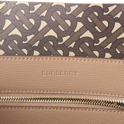 Burberry Calfskin TB Motif Embossed Medium Tote Camel 6 of 9