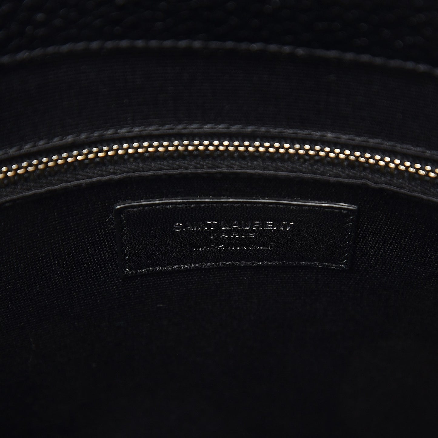 Grained Calfskin Large Sac De Jour Black