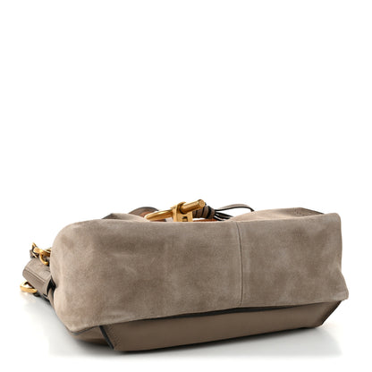 Chloe Suede Calfskin Small Lexa Shoulder Bag Motty Grey 4 of 10