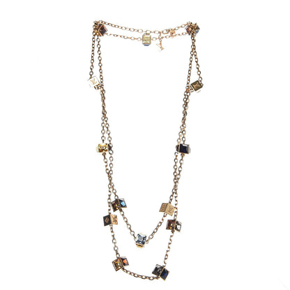 Louis Vuitton Swarovski Collier Gamble Crew Necklace Gold 3 of 5