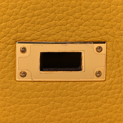 Hermes Taurillon Clemence Kelly Retourne 28 Jaune Ambre 32 of 42