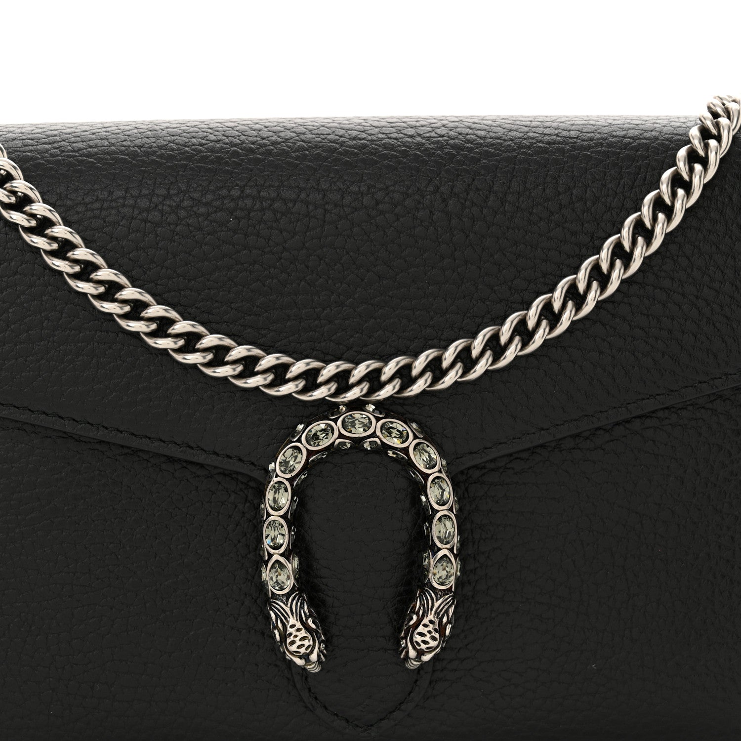 Gucci Calfskin Mini Dionysus Chain Wallet Black 8 of 10