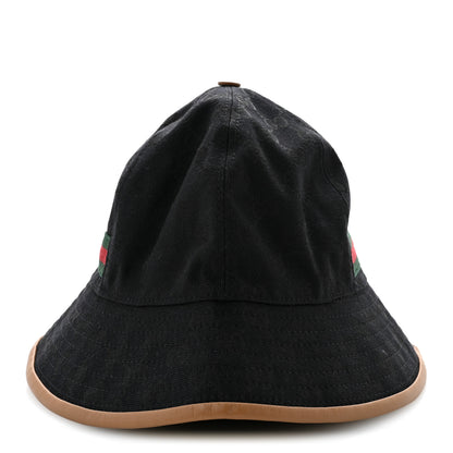 Gucci Monogram Web Bucket Hat S Black 5 of 10