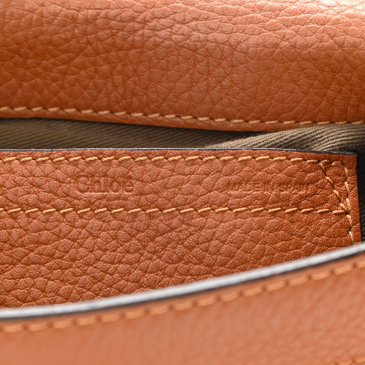 Chloe Calfskin Mini Marcie Round Crossbody Bag Nut 6 of 20