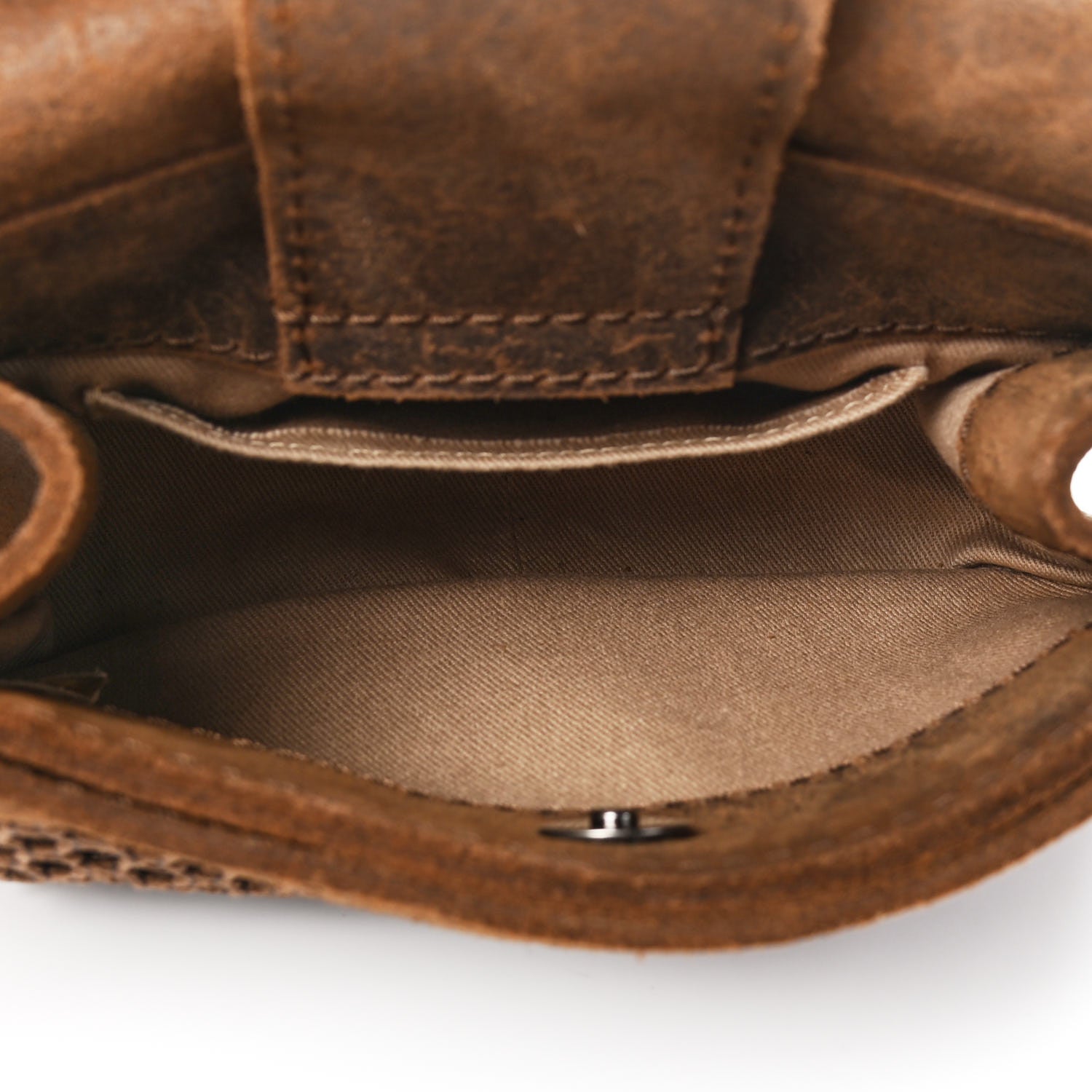 Chanel Nubuck Stitched Small Highlander Messenger Brown 4 of 4