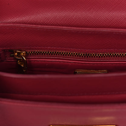 Prada Saffiano Lux Crossbody Peonia 8 of 12