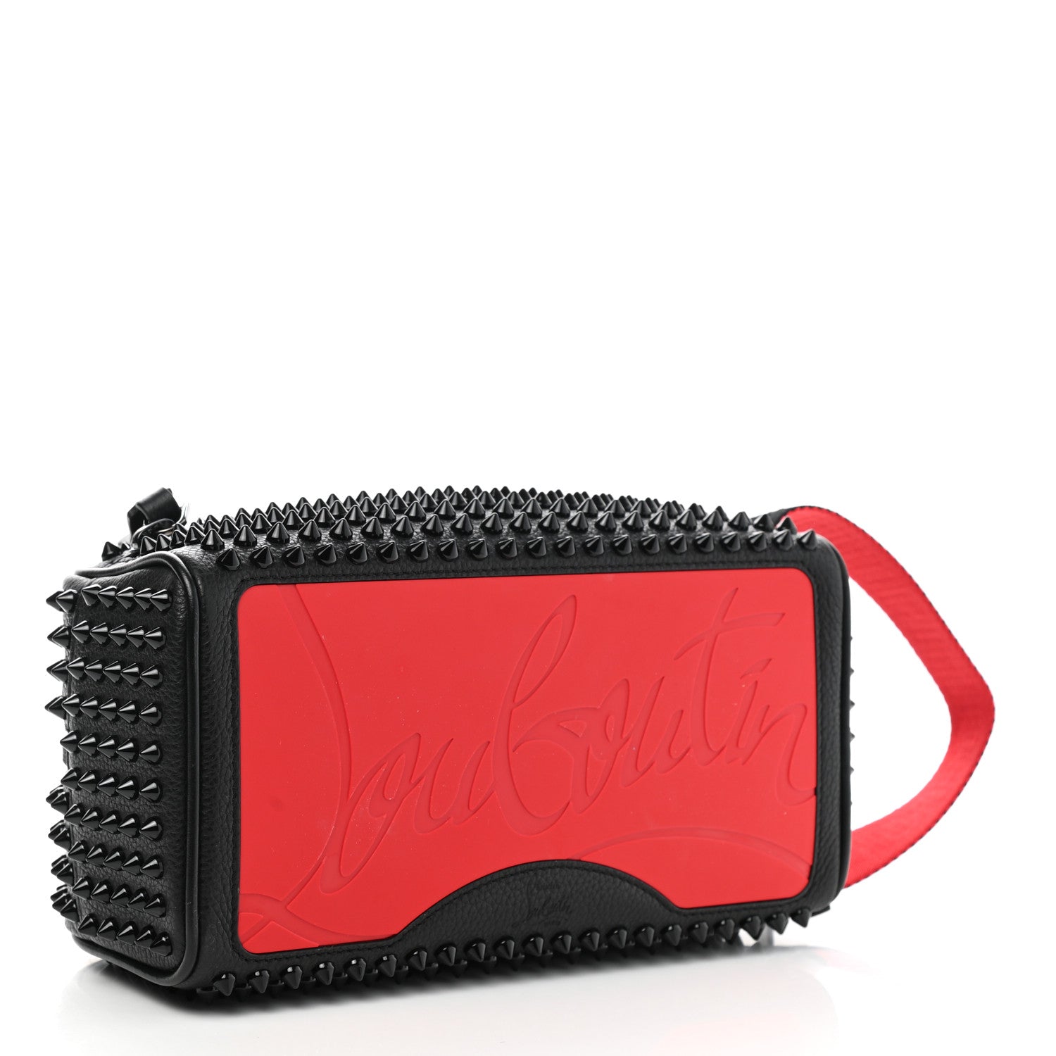 Christian Louboutin Calfskin Spikes Mens Blaster Toiletry Bag Black 4 of 6