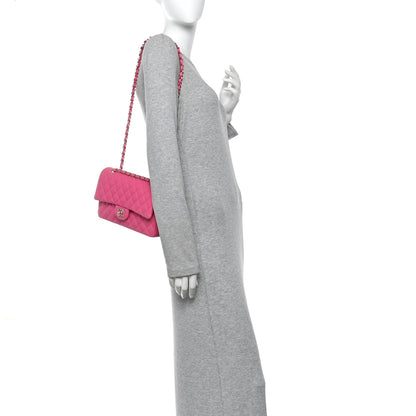 Chanel Caviar Quilted Medium Double Flap Dark Pink 2 of 11