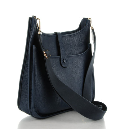 Hermes Taurillon Clemence Evelyne III GM Bleu Obscur 3 of 7