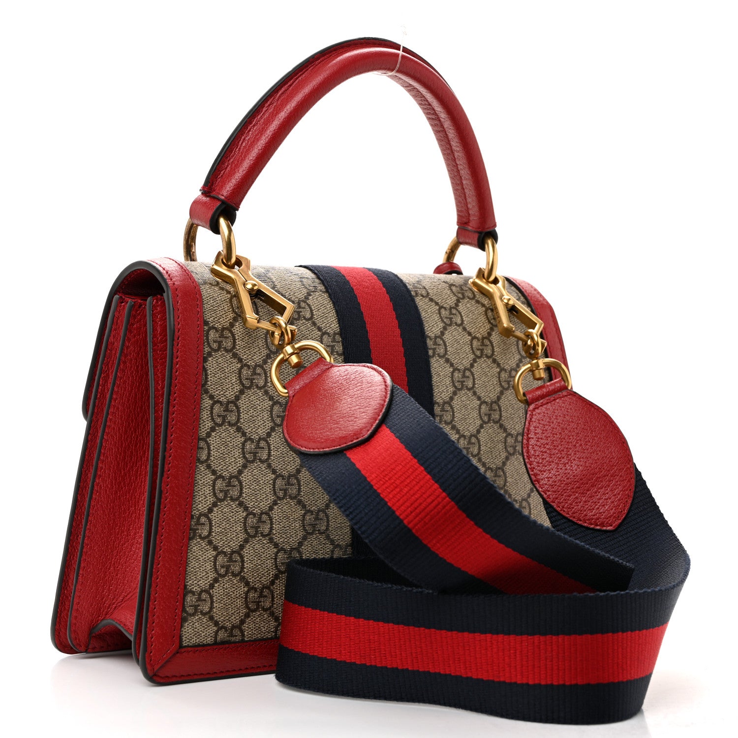 Gucci GG Supreme Monogram Small Queen Margaret Top Handle Bag Red