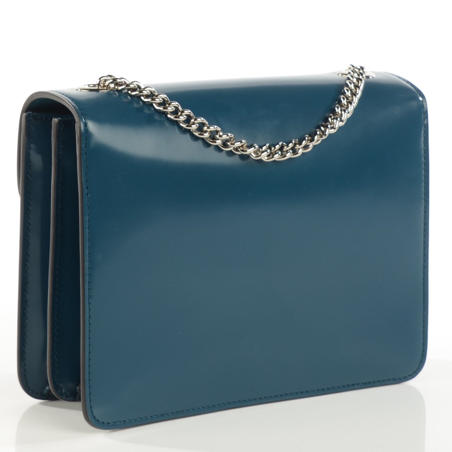 Shade Lux Calfskin Small Interlocking G Shoulder Bag Dusty Avio