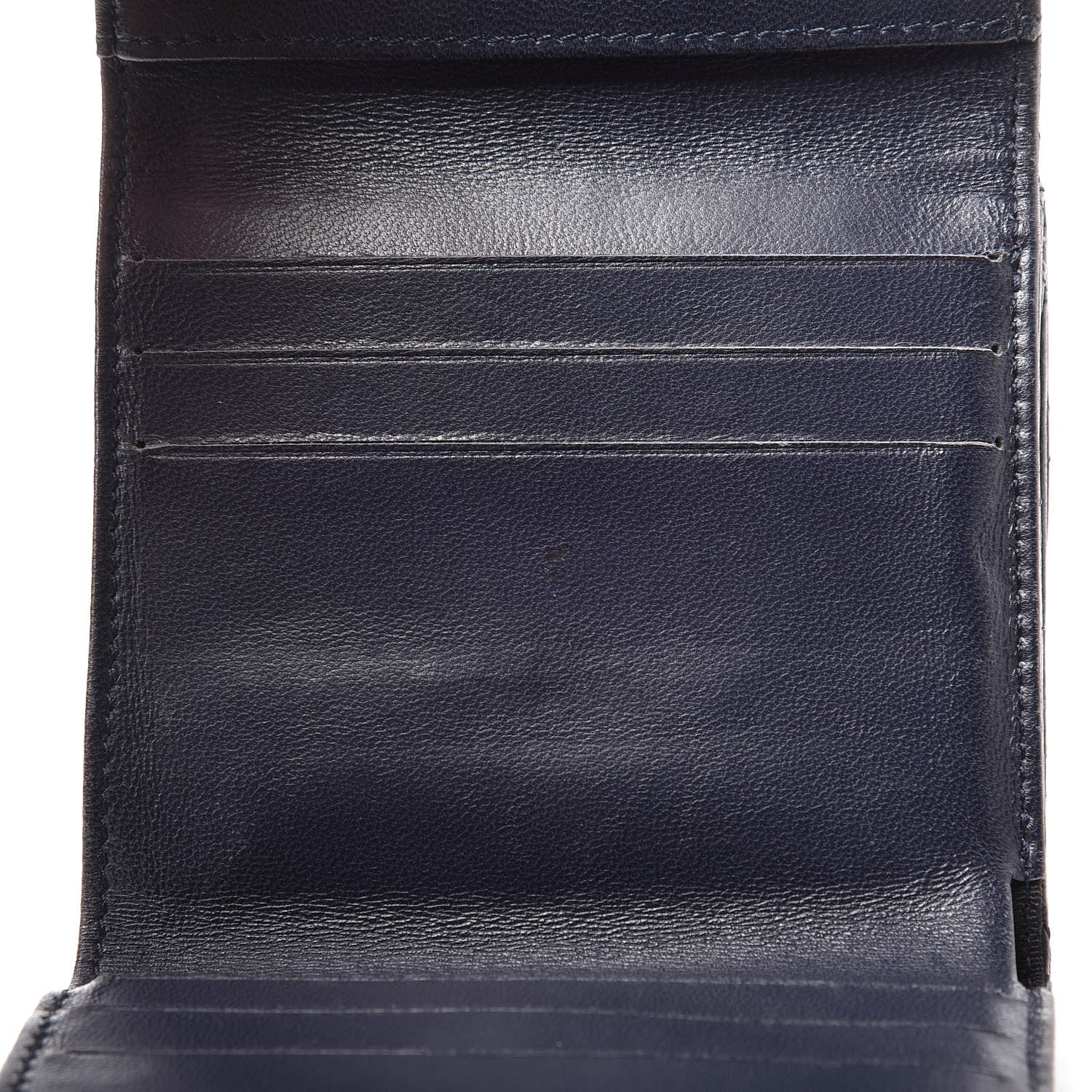 Chanel Lambskin Quilted Compact French Flap Wallet Navy 6 of 12