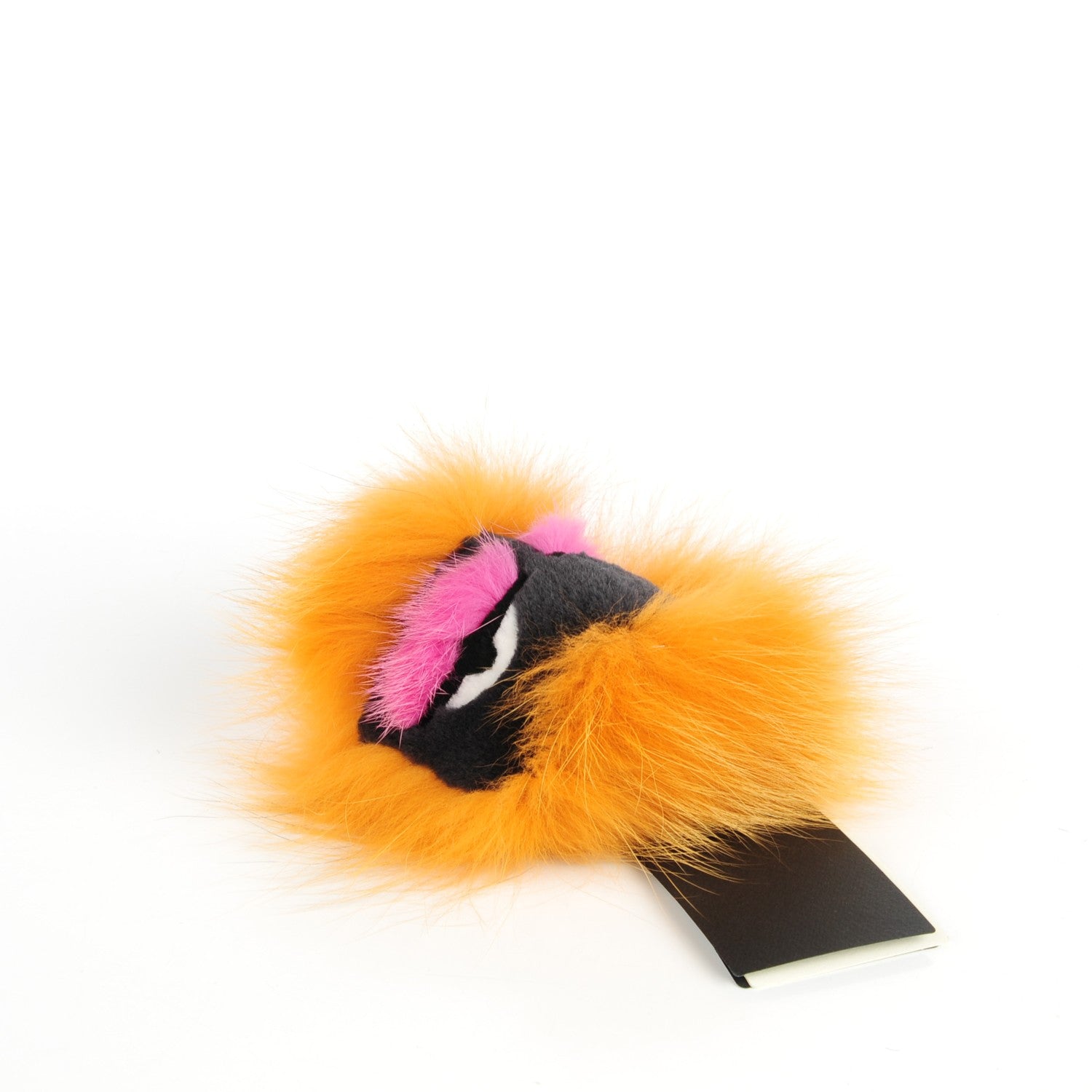 Fendi Fox Mink Rabbit Fur Vitello Flamingo Monster Bag Bug Charm Honey Black Multicolor 3 of 5