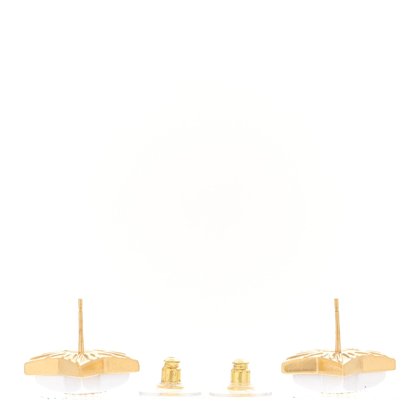 Pearl Crystal CC Bee Earrings Gold Green Gold