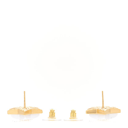 Chanel Pearl Crystal CC Bee Earrings Gold Green Gold 3 of 5