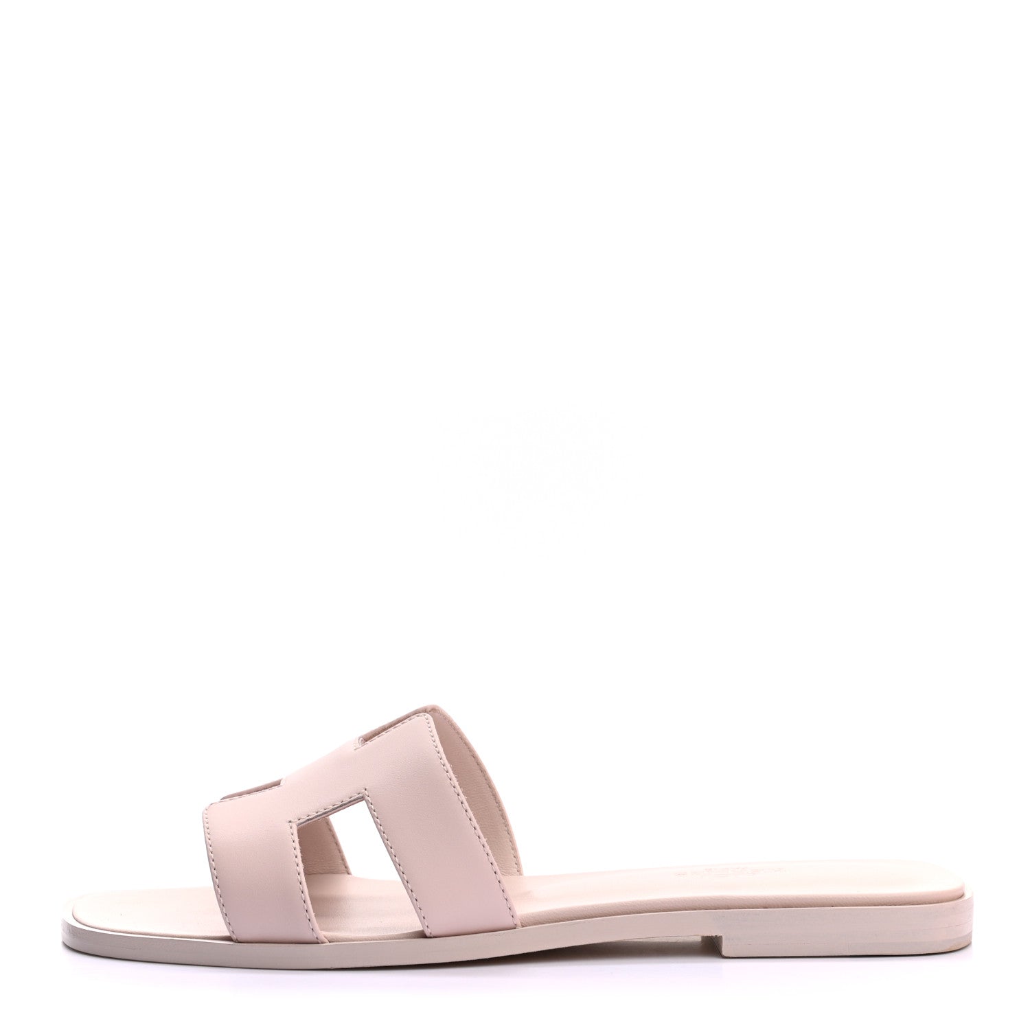Hermes Box Calfskin Oran Sandals 37 Rose Pale 1 of 8