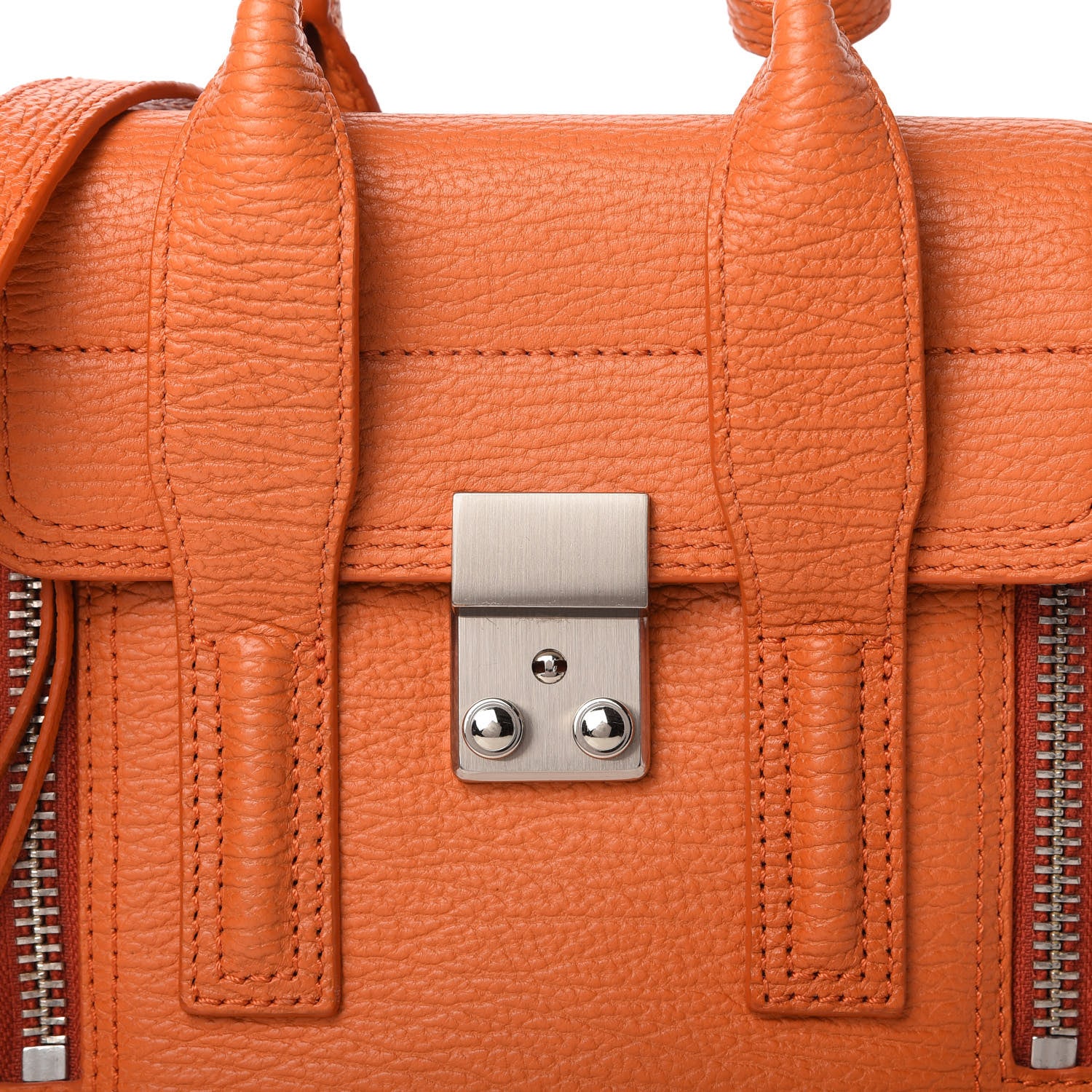 3.1 Phillip Lim Textured Calfskin Mini Pashli Satchel Orange 9 of 10
