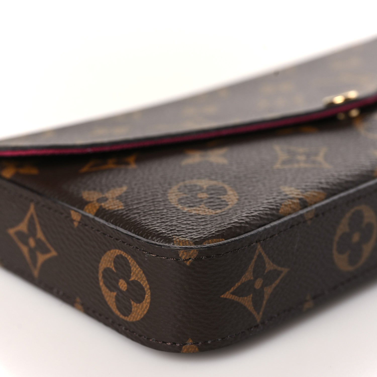Louis Vuitton Monogram Pochette Felicie Chain Wallet Fuchsia 7 of 8