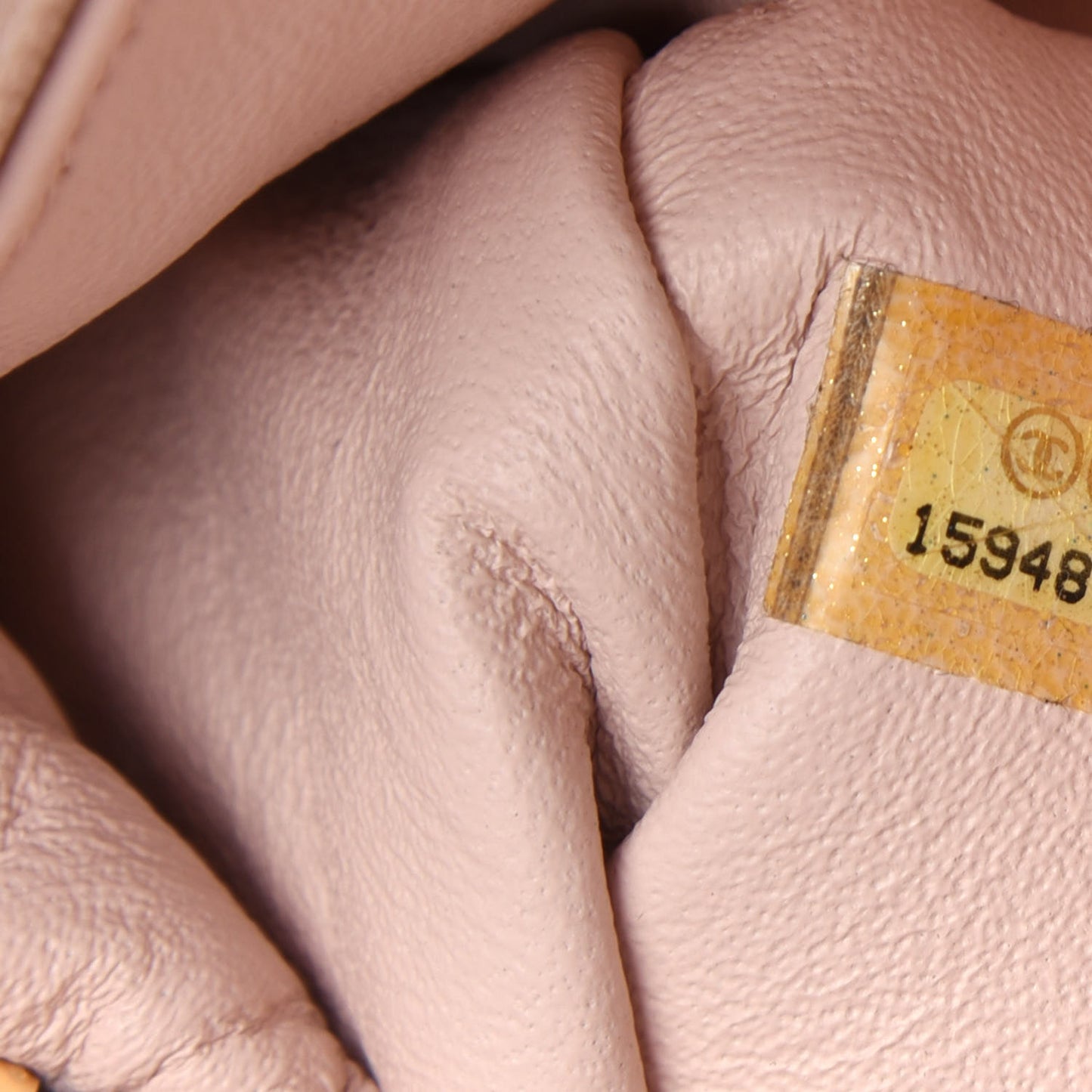 Patent Quilted Timeless Clutch Beige