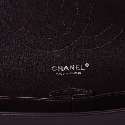 Chanel Lambskin Quilted Jumbo Double Flap Dark Purple 6 of 12