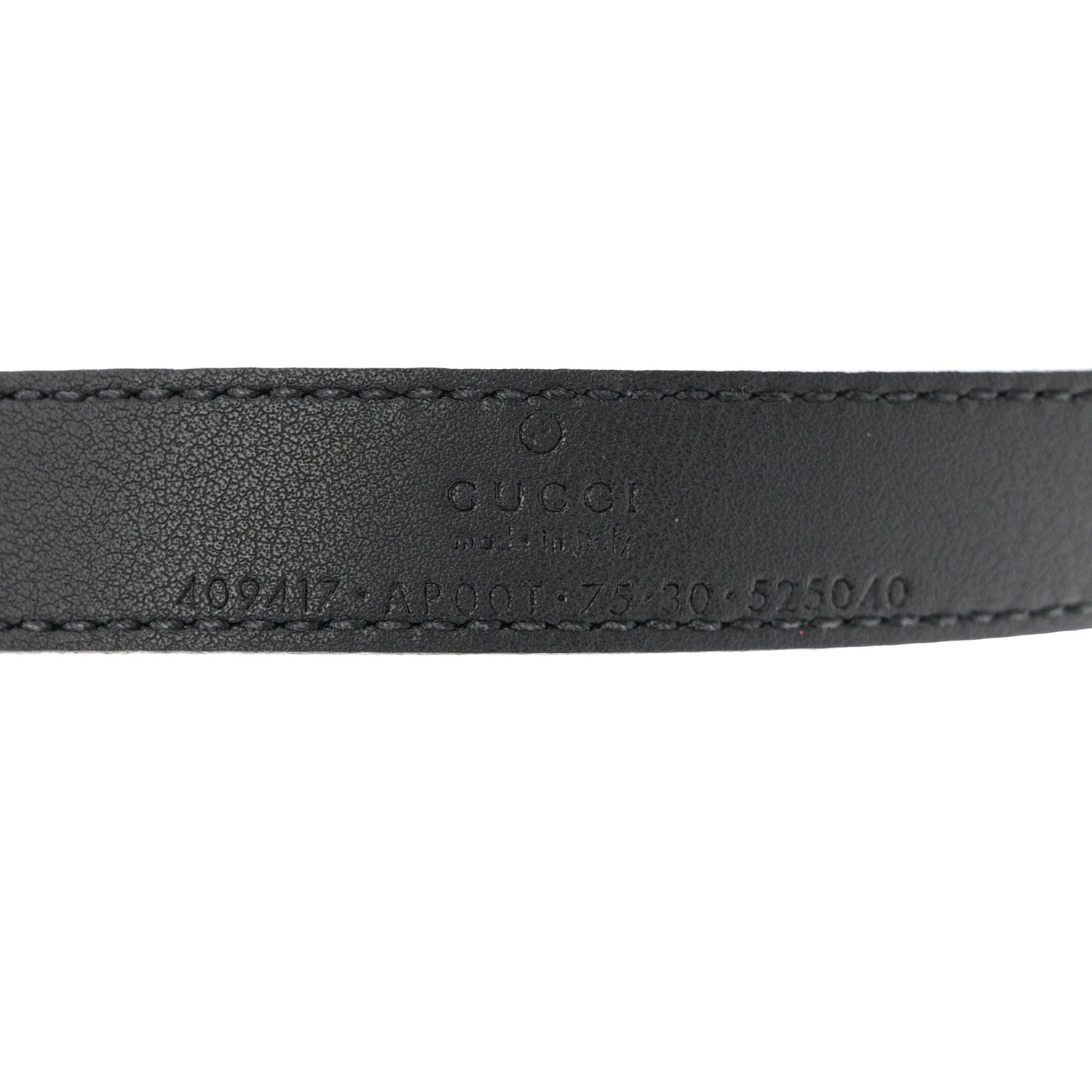 Gucci Calfskin Double G 20mm Belt 75 30 Black 3 of 3