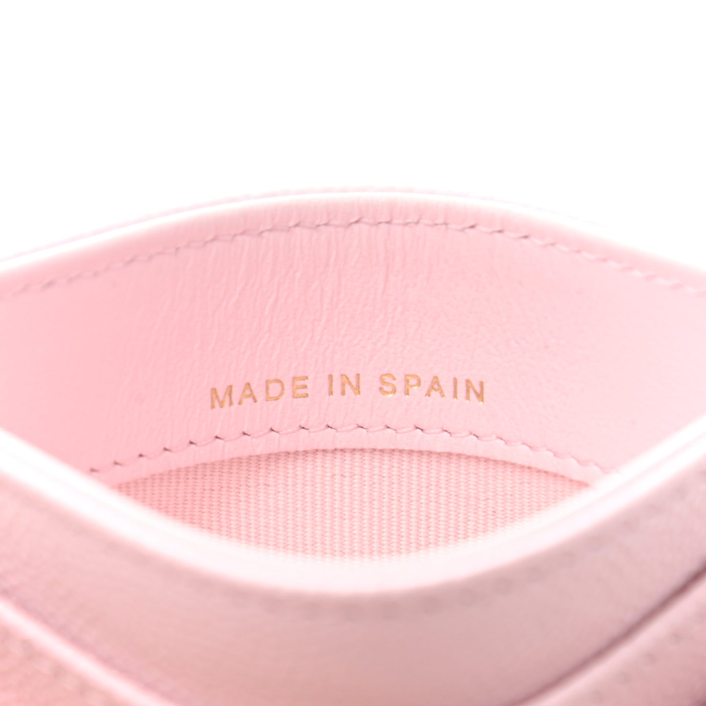 Caviar Quilted Card Holder Light Pink