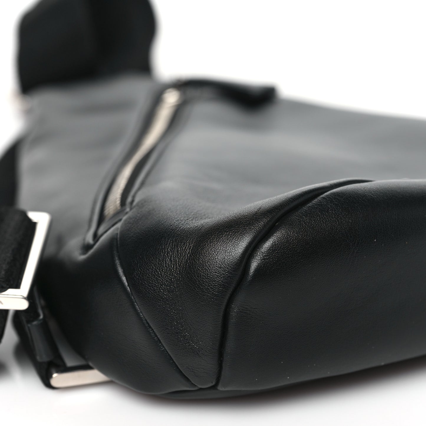 Softy Calfskin Triangle Cross Bag Black