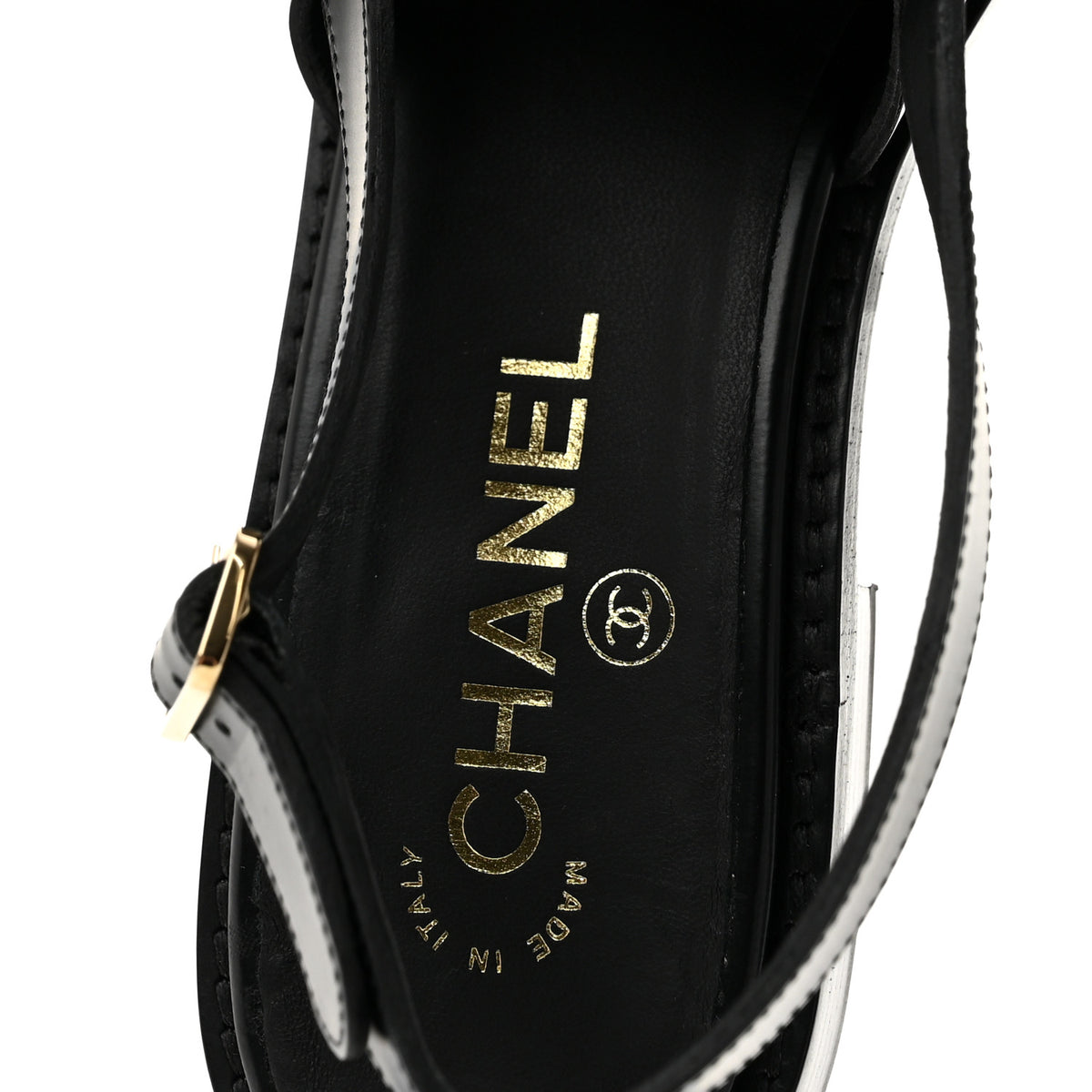 Calfskin Crystal Slingback Loafers 38 Black