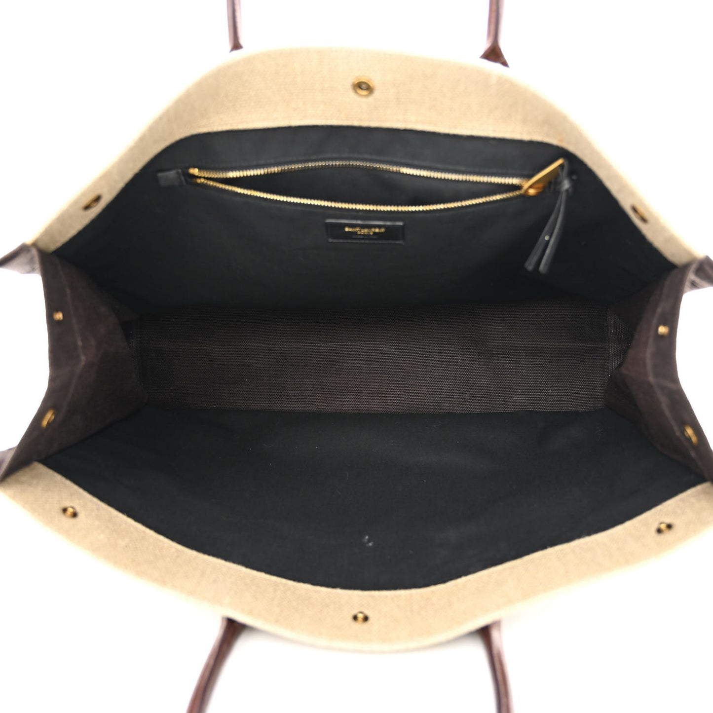 Linen Calfskin Rive Gauche Tote Natural