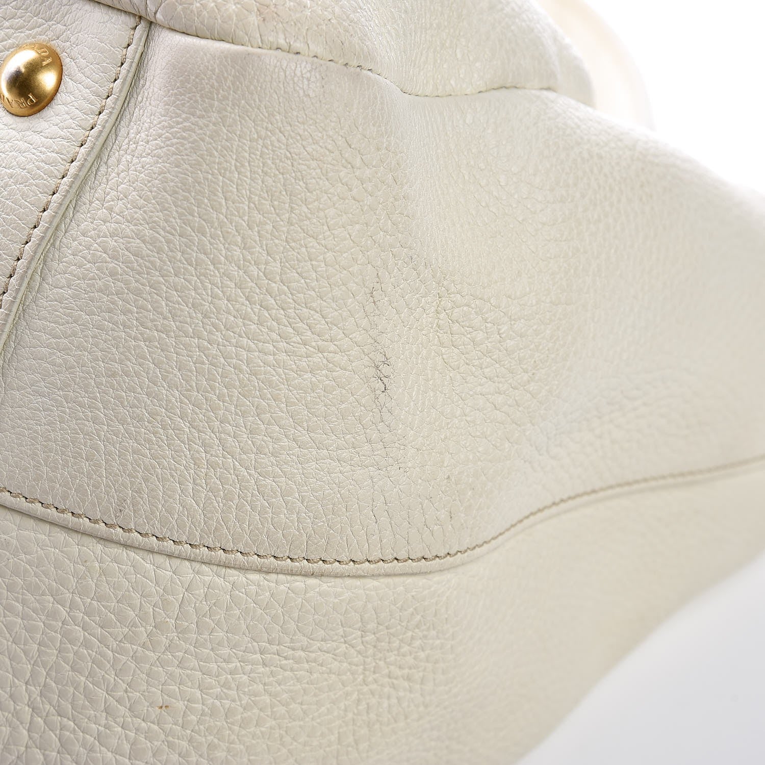 Prada Vitello Daino Side Pocket Hobo Bianco 11 of 18