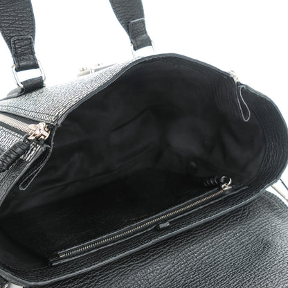 3.1 Phillip Lim 3.1 Calfskin Embossed Medium Pashli Satchel Black White 5 of 7