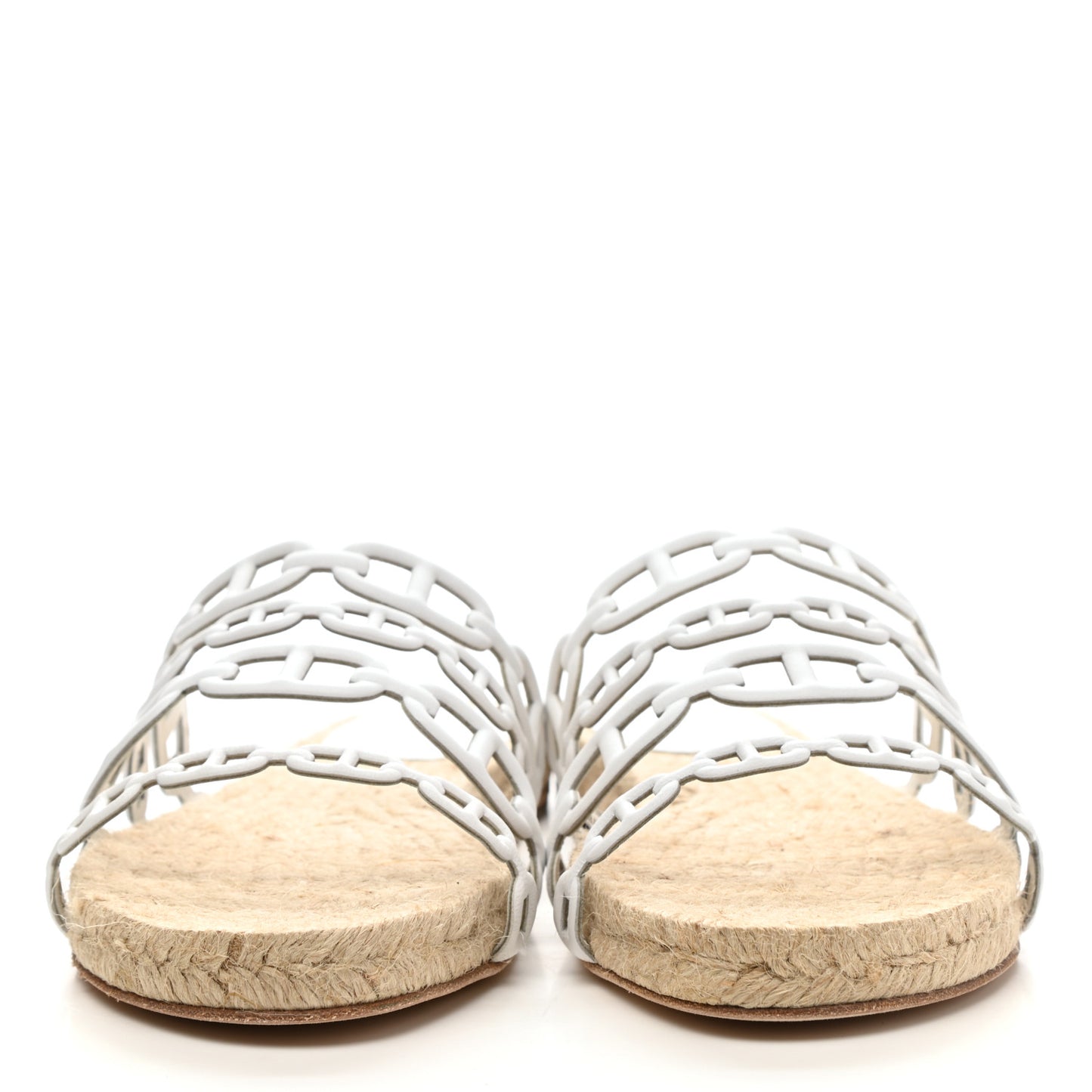Nappa Ancone Espadrille Sandals 36 White Naturel
