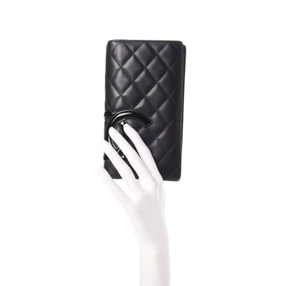 Chanel Calfskin Quilted Cambon Yen Wallet Black 2 of 10