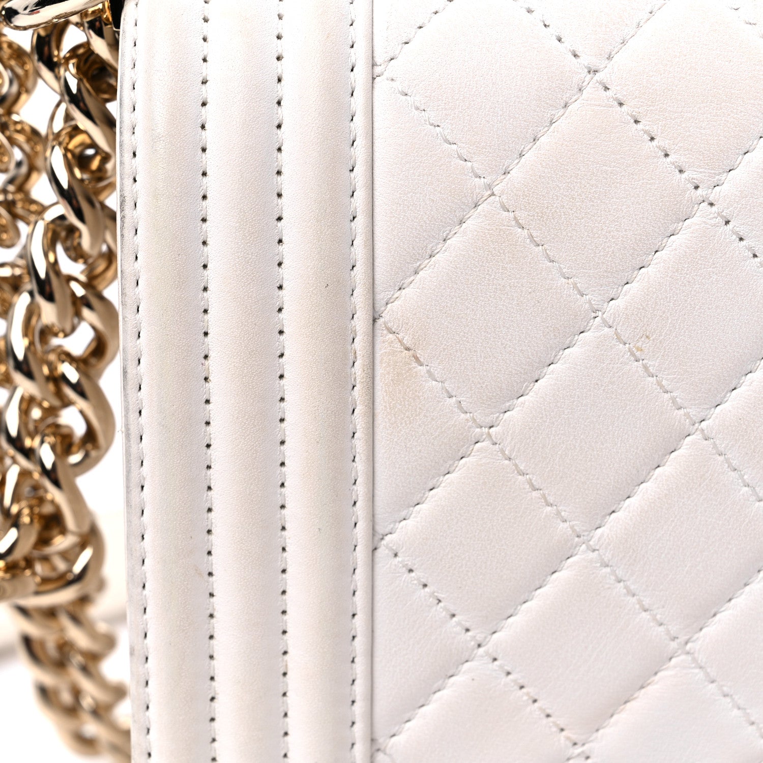Chanel Lambskin Quilted Medium Boy Flap White 18 of 20