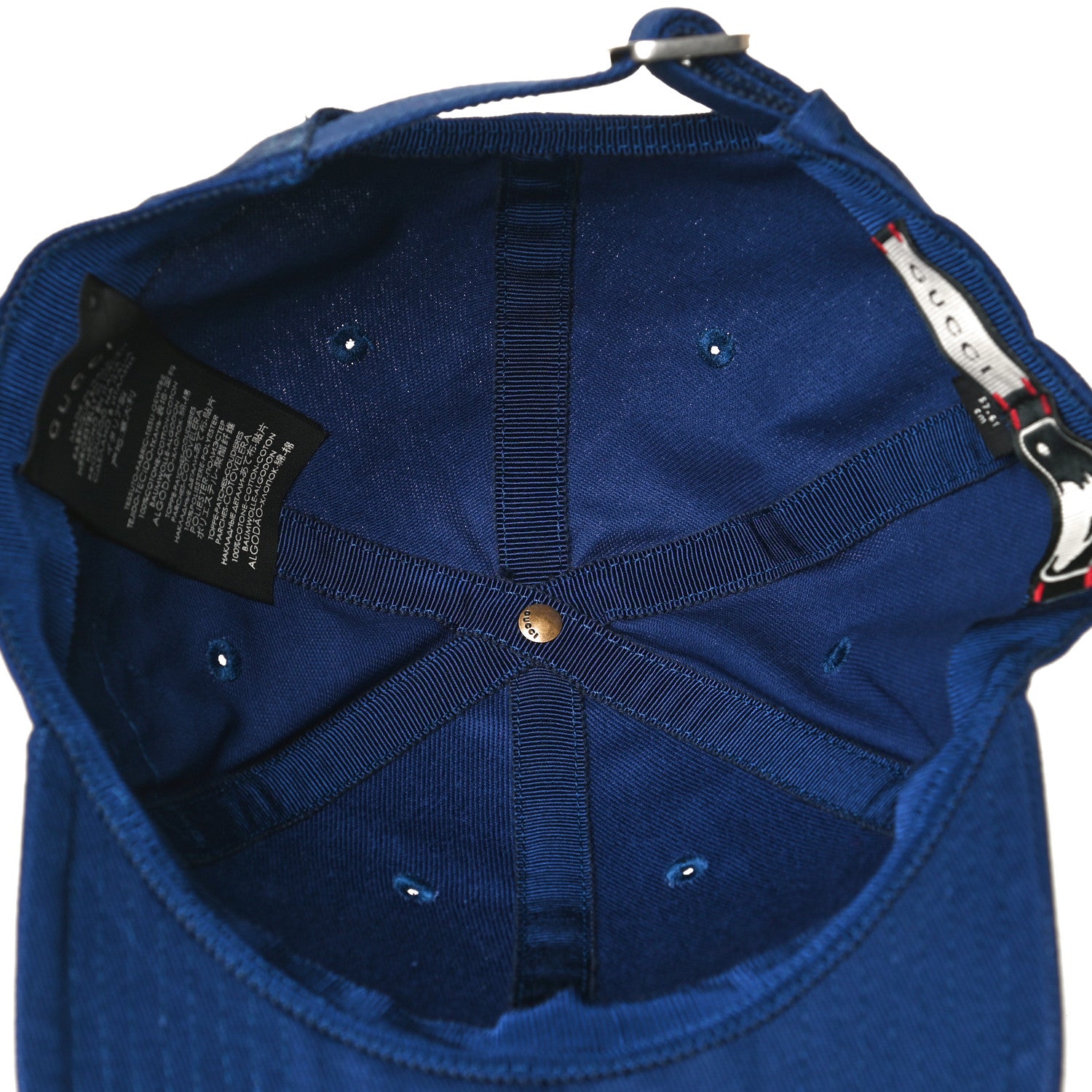 Gucci X MLB Cotton NY Yankees Baseball Hat 57-61 Blue 4 of 7