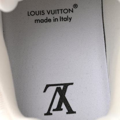 Louis Vuitton Calfskin Embossed Monogram Denim Womens LV Trainer Sneakers 39 Black 8 of 10