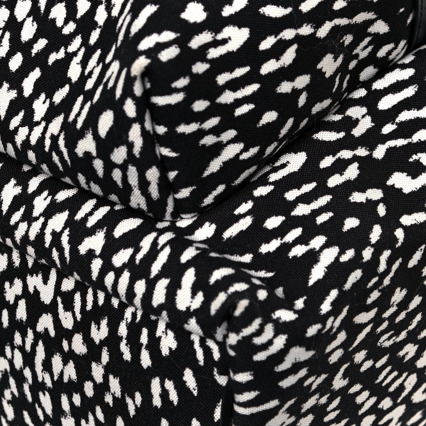 Canvas Leopard Print City Backpack Black White