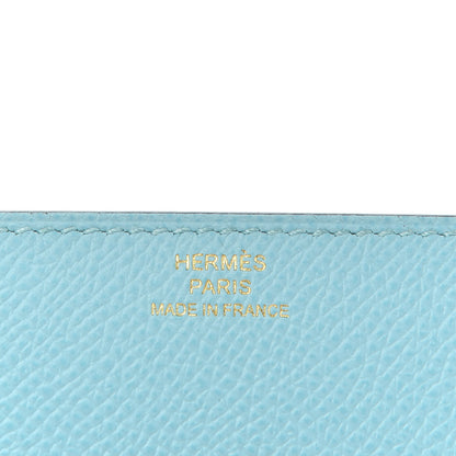 Hermes Epsom Clic Mini Card Holder Bleu Atoll Malachite 6 of 6