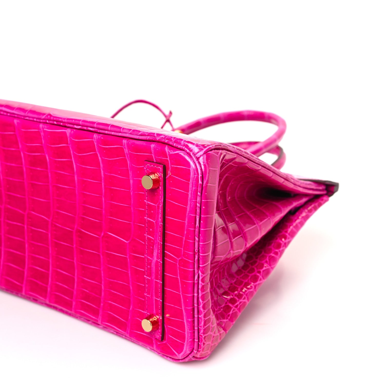 Hermes Shiny Porosus Crocodile Birkin 30 Rose Scheherazade 9 of 9