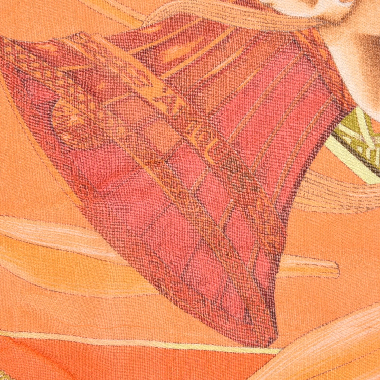 Hermes Silk Mousseline Amours Scarf 90 3 of 8