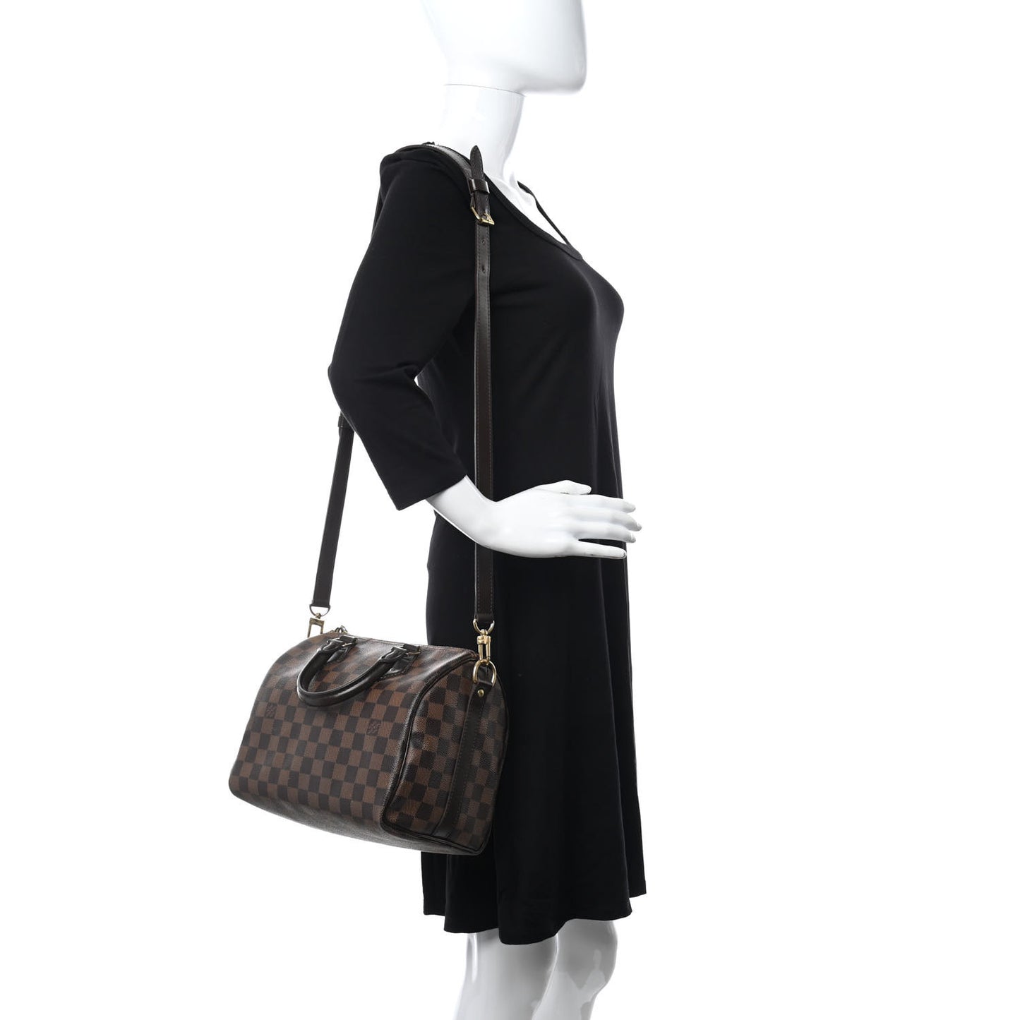 Damier Ebene Speedy Bandouliere 25