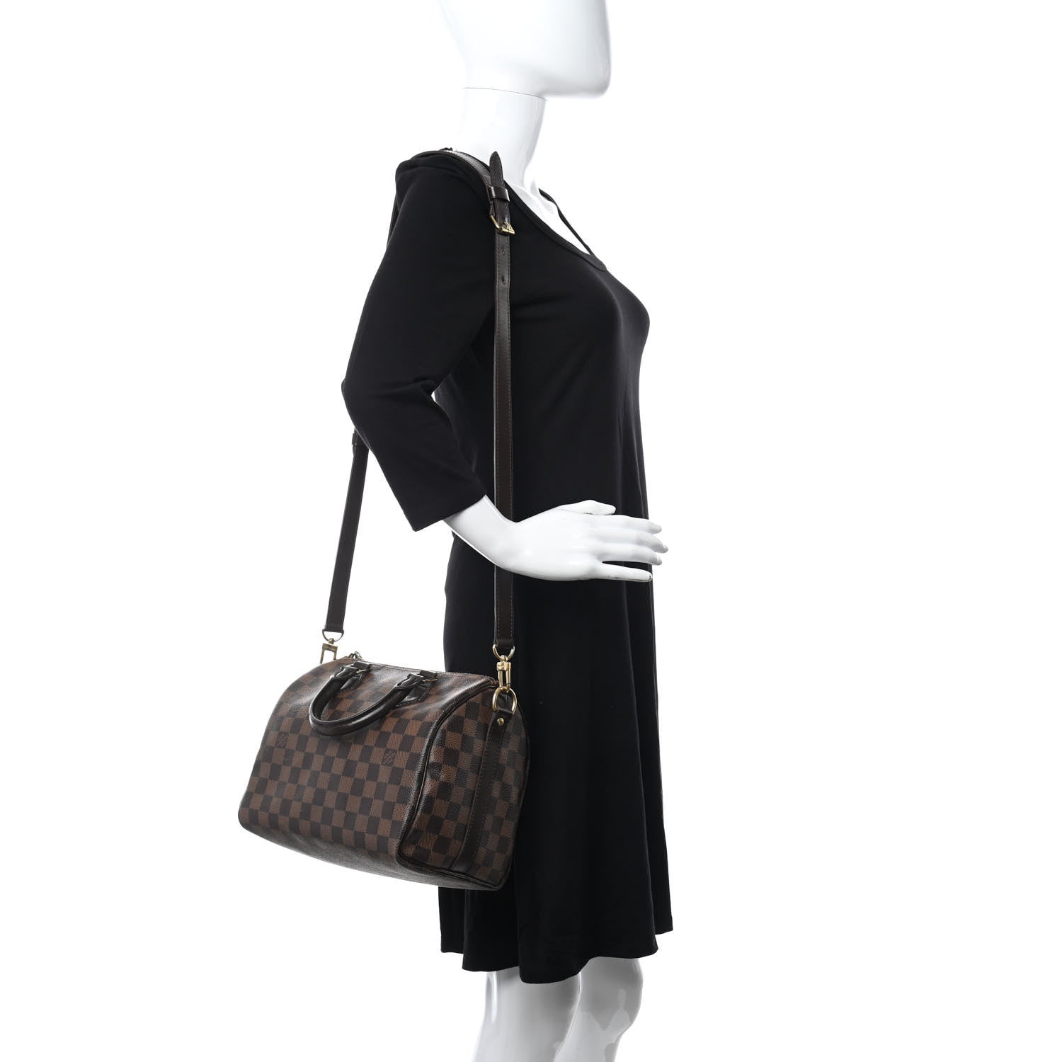 Louis Vuitton Damier Ebene Speedy Bandouliere 25 2 of 12