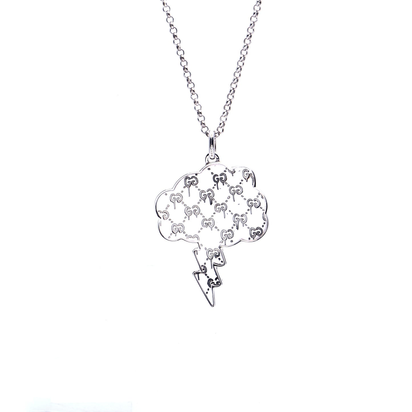 Sterling Silver Ghost Cloud Pendant Necklace