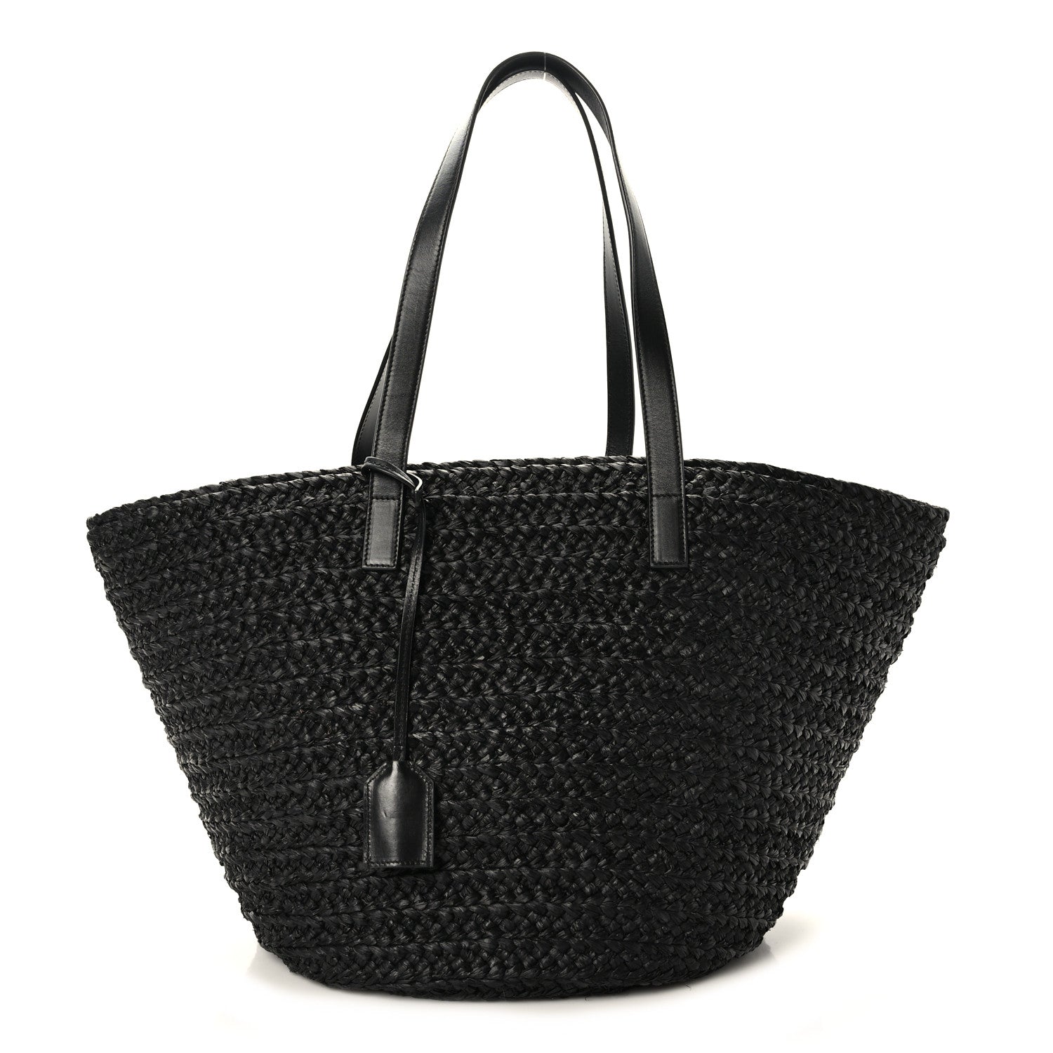 Saint Laurent Raffia Medium Panier Bag Black 1 of 9