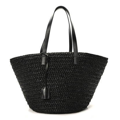 Saint Laurent Raffia Medium Panier Bag Black 1 of 9