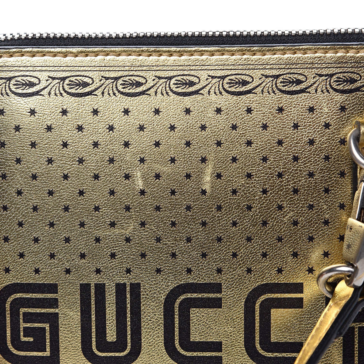 Gucci X SEGA Calfskin GUCCY Stars Mini Dome Shoulder Bag Gold 8 of 11